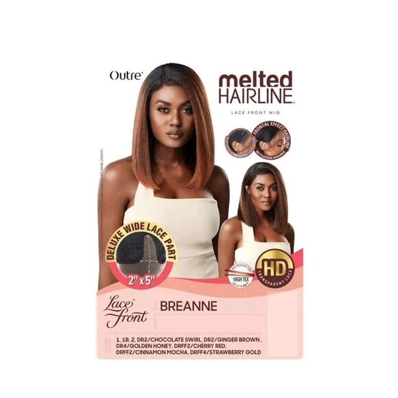 Outre Synthetic Melted Hairline HD Lace Front Wig - BREANNE Brown - Picture 7 of 7